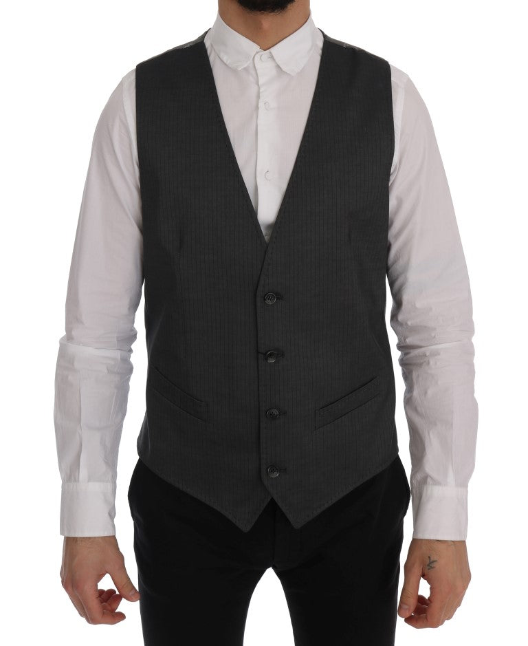 Grijs STAFF katoenen rayon vest