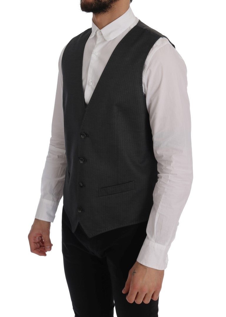 Grijs STAFF katoenen rayon vest