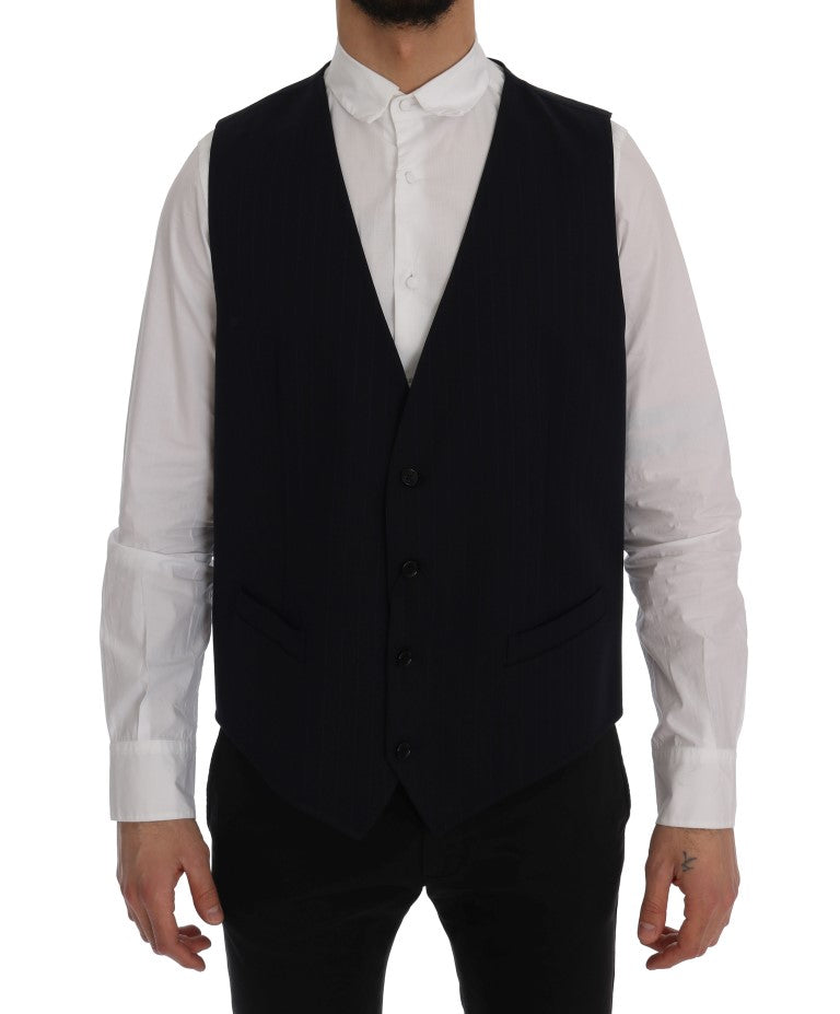 Blauw STAFF wollen stretchvest