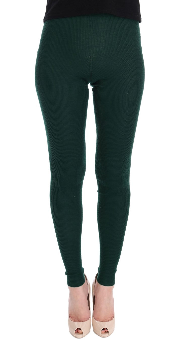 Groene kasjmier stretchpanty's