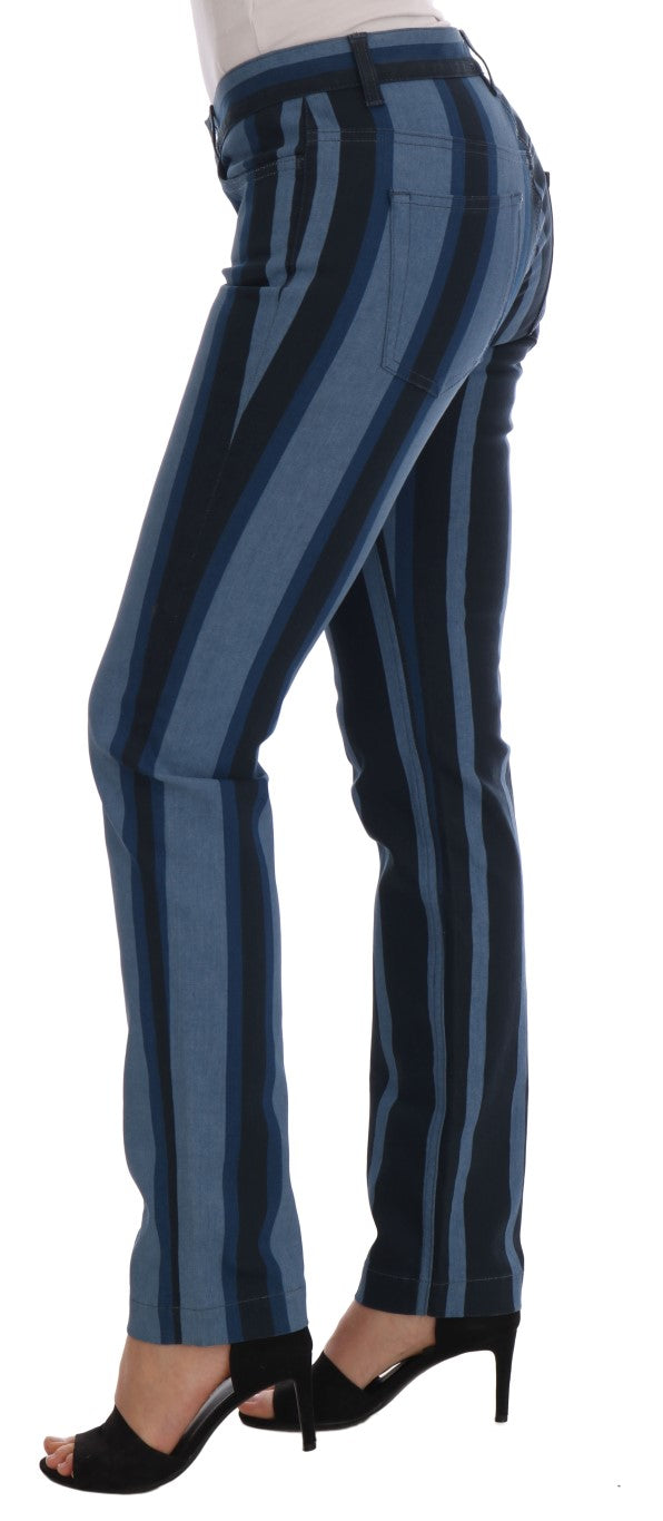 Blauwe GIRLY gestreepte katoenen jeans