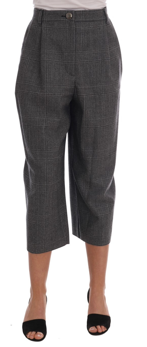 Grijze wollen capribroek
