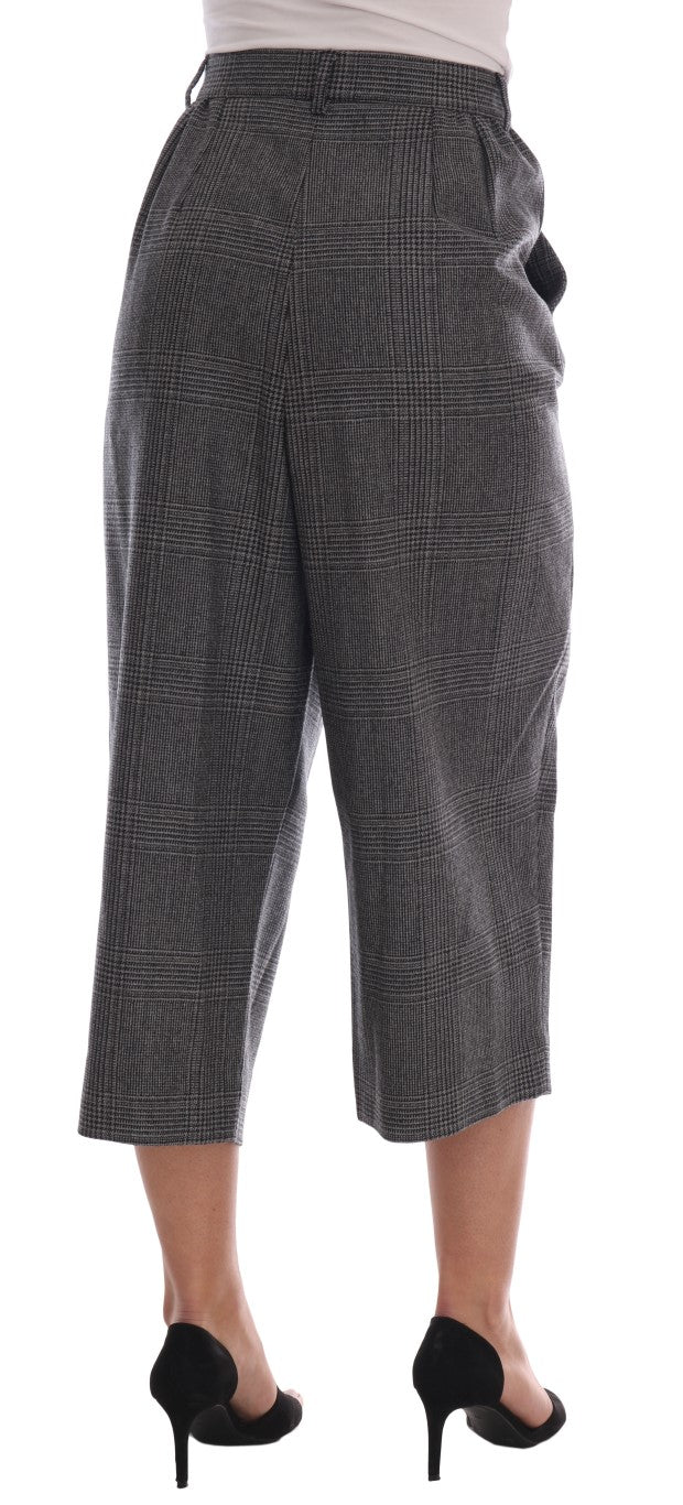 Grijze wollen capribroek