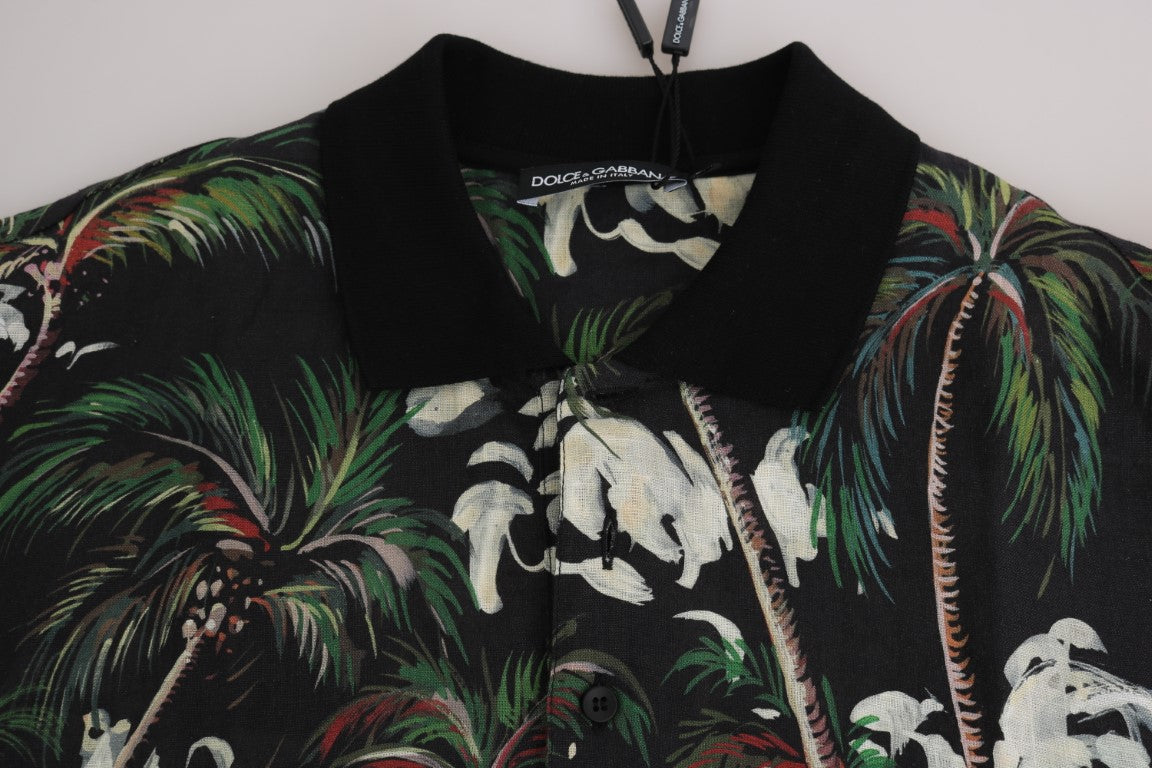 Zwart Vulkaan Sicilië T-shirt met korte mouwen