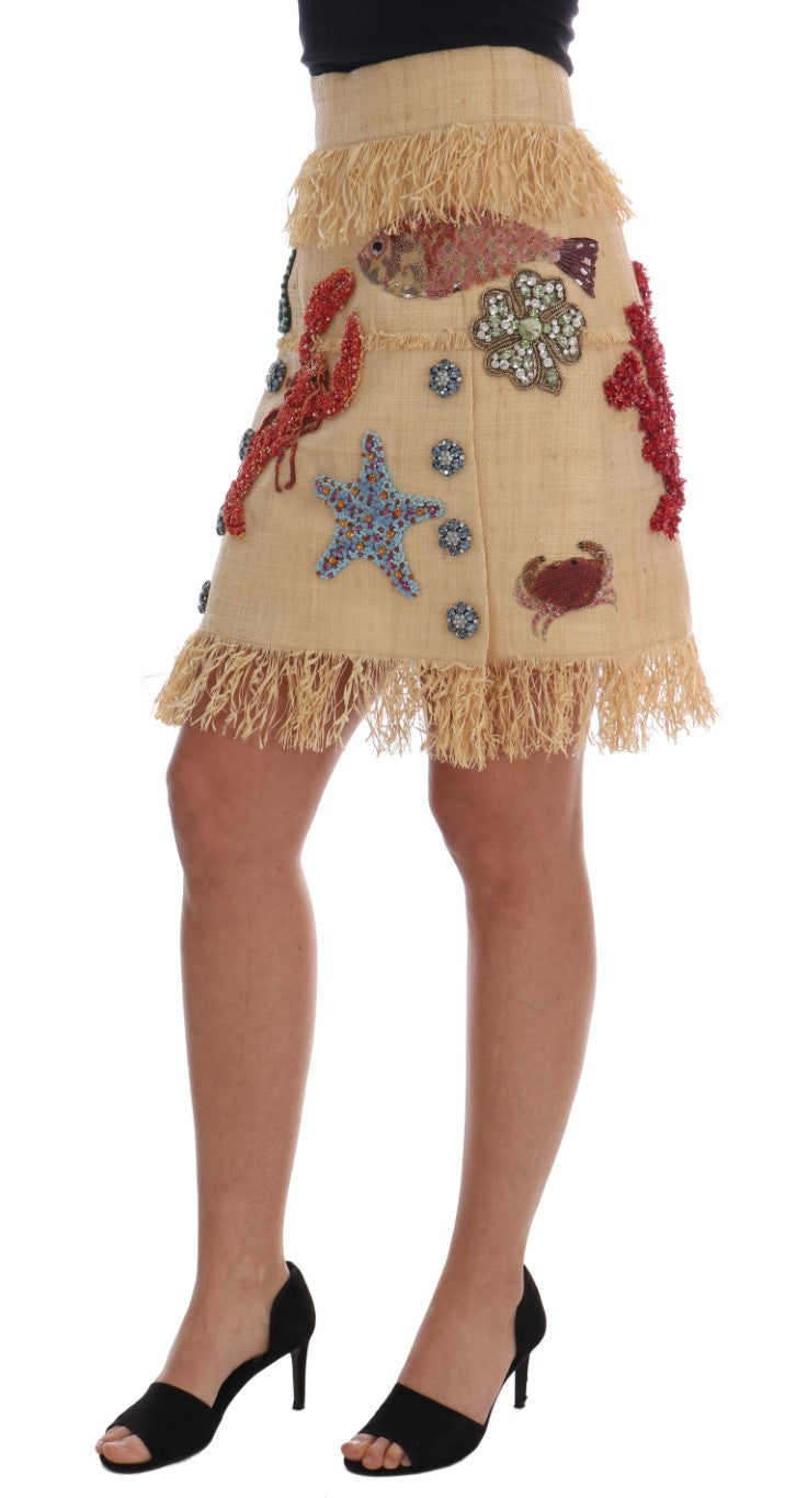 Kristalbeige palmvezelrok