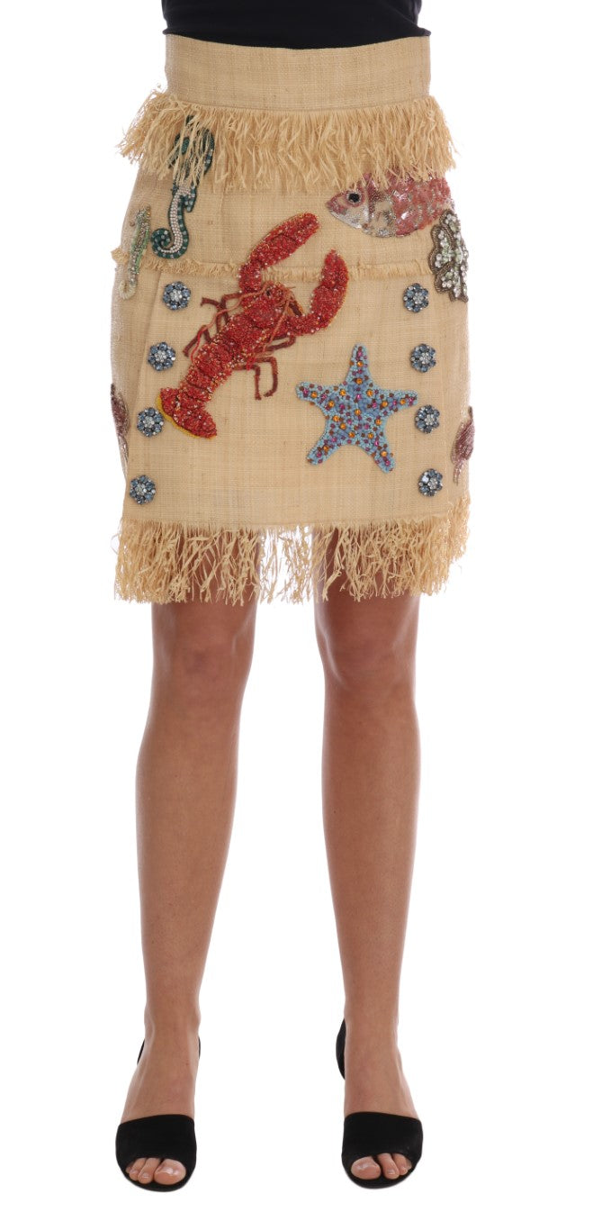 Kristalbeige palmvezelrok