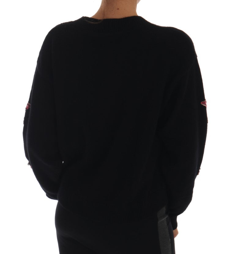 Fairy Tale Crystal Black Cashmere Trui