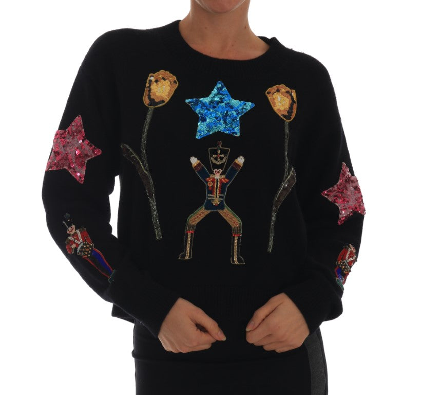 Fairy Tale Crystal Black Cashmere Trui