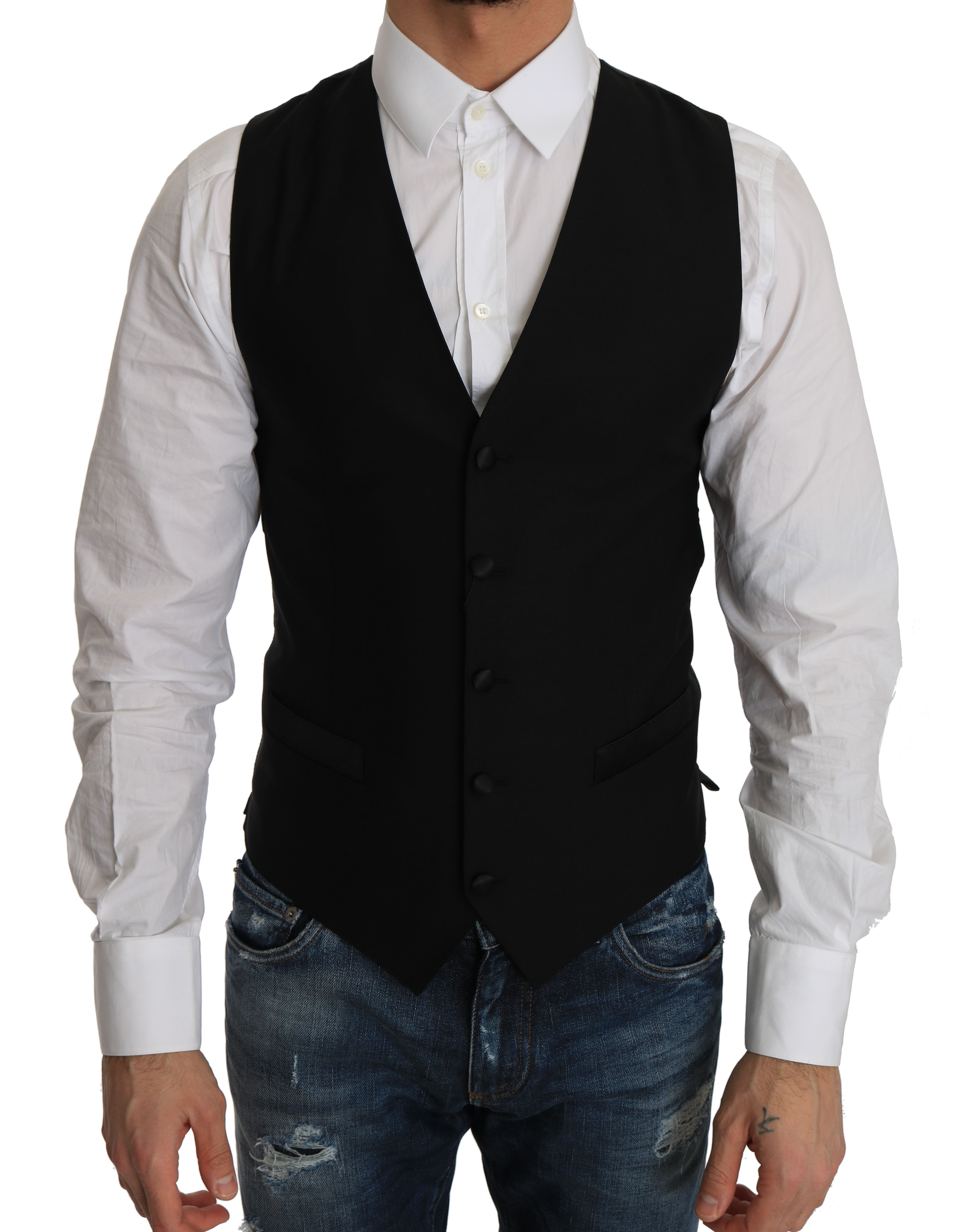 Zwarte wollen gilet