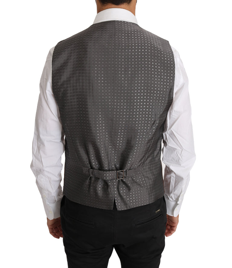 Bruin wollen zijden vest