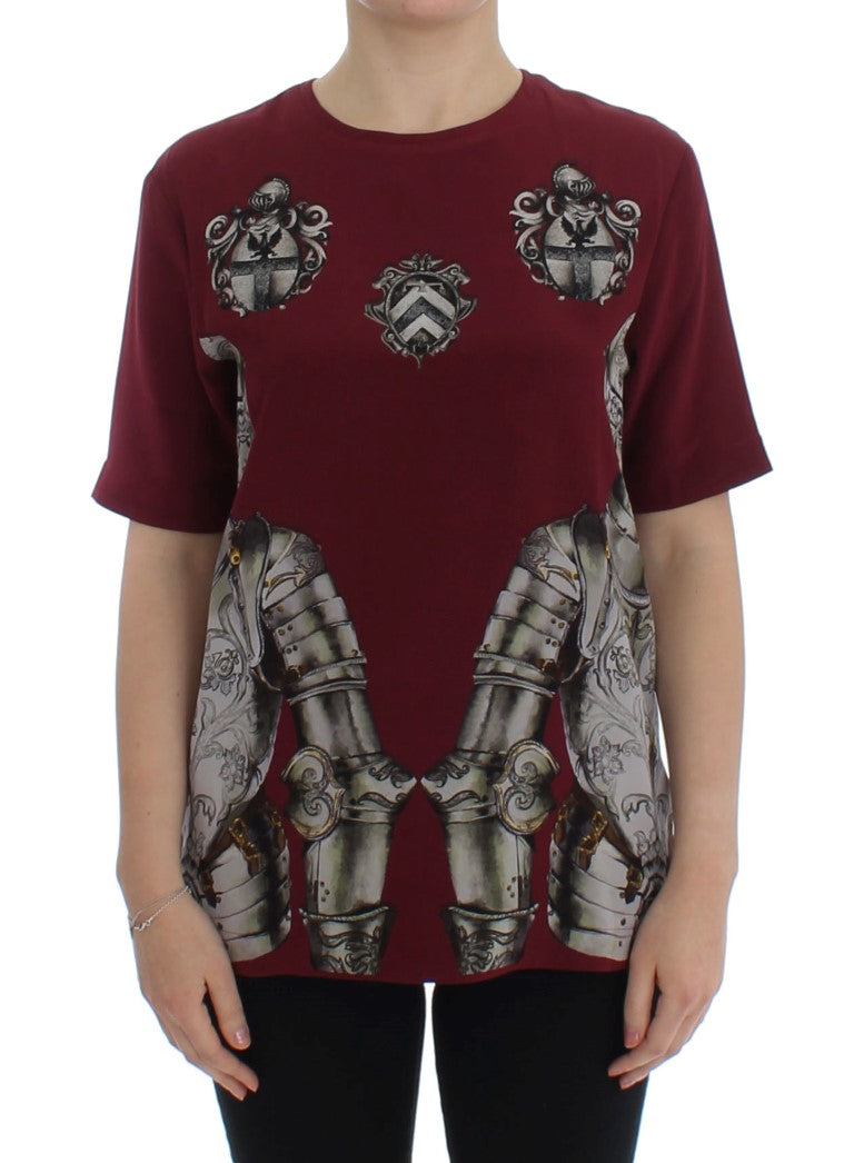 Rode Ridder Print Zijden Blouse T-shirt