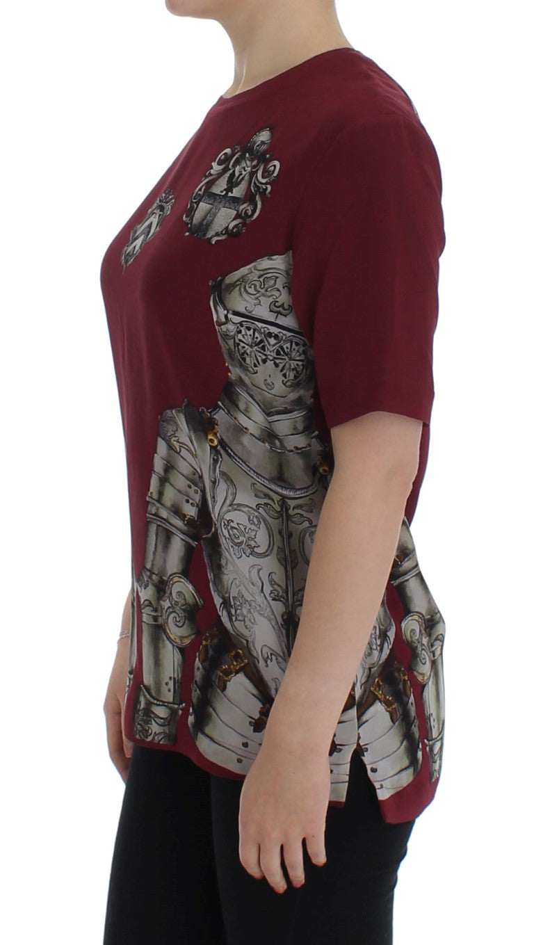 Rode Ridder Print Zijden Blouse T-shirt