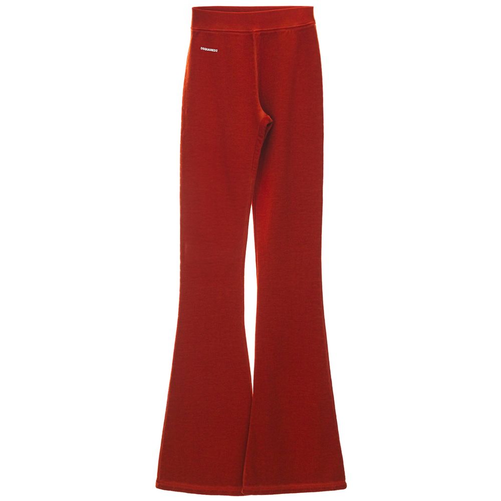 Rode katoenen wijde broek