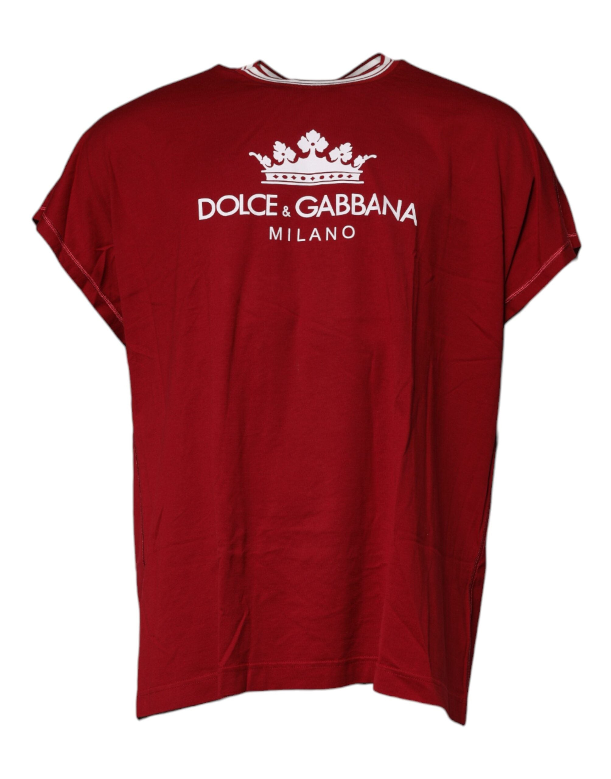 Rood Logo Crown katoenen T-shirt met ronde hals