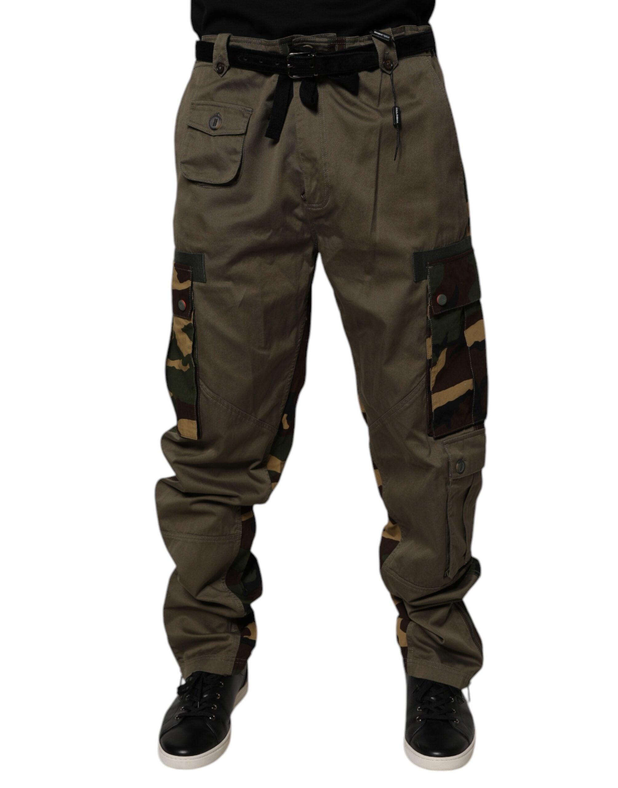 Multicolor Patchwork Camouflage Cargobroek
