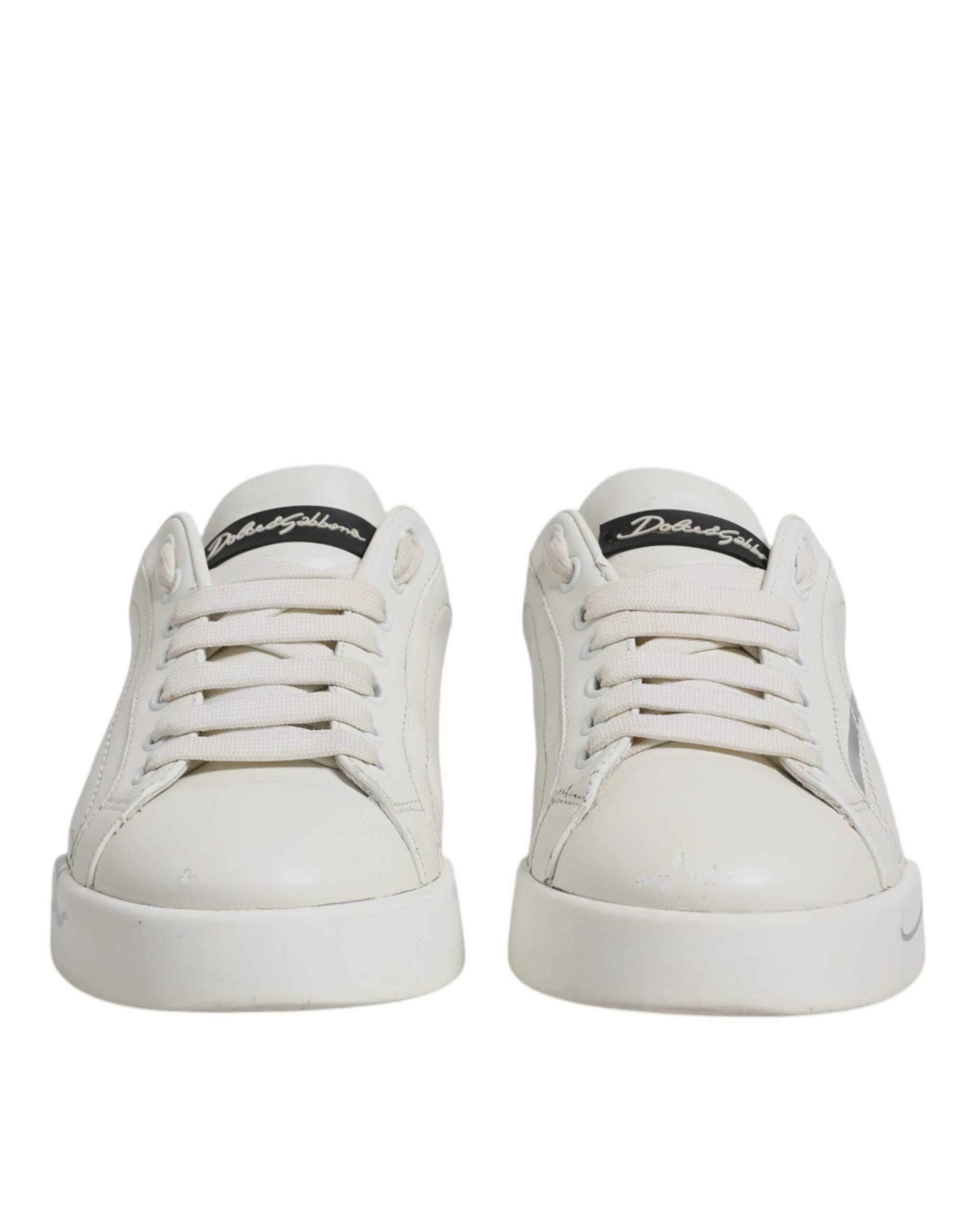 Wit-zwarte Portofino-sneaker voor heren met logo