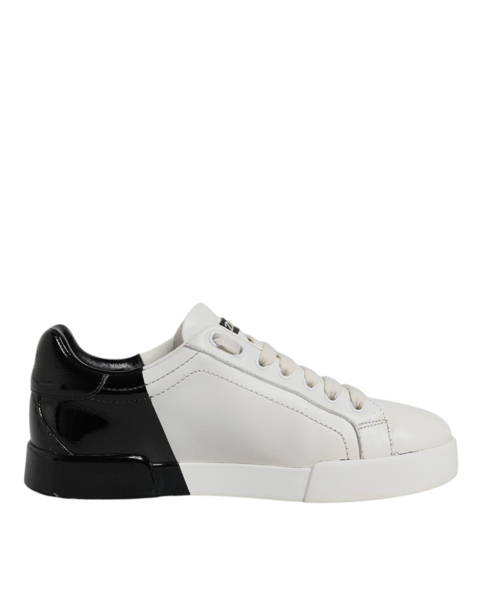 Wit-zwarte Portofino-sneaker voor heren met logo