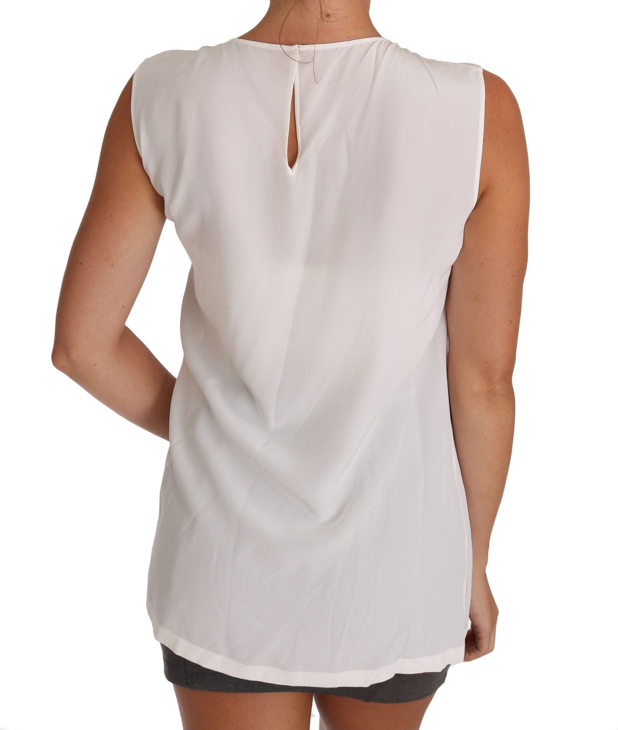 Witte zijden I LOVE ITALY Cami T-shirt