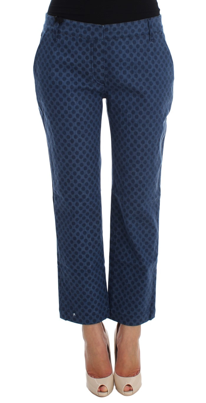 Capri-jeans met stippen en stretch