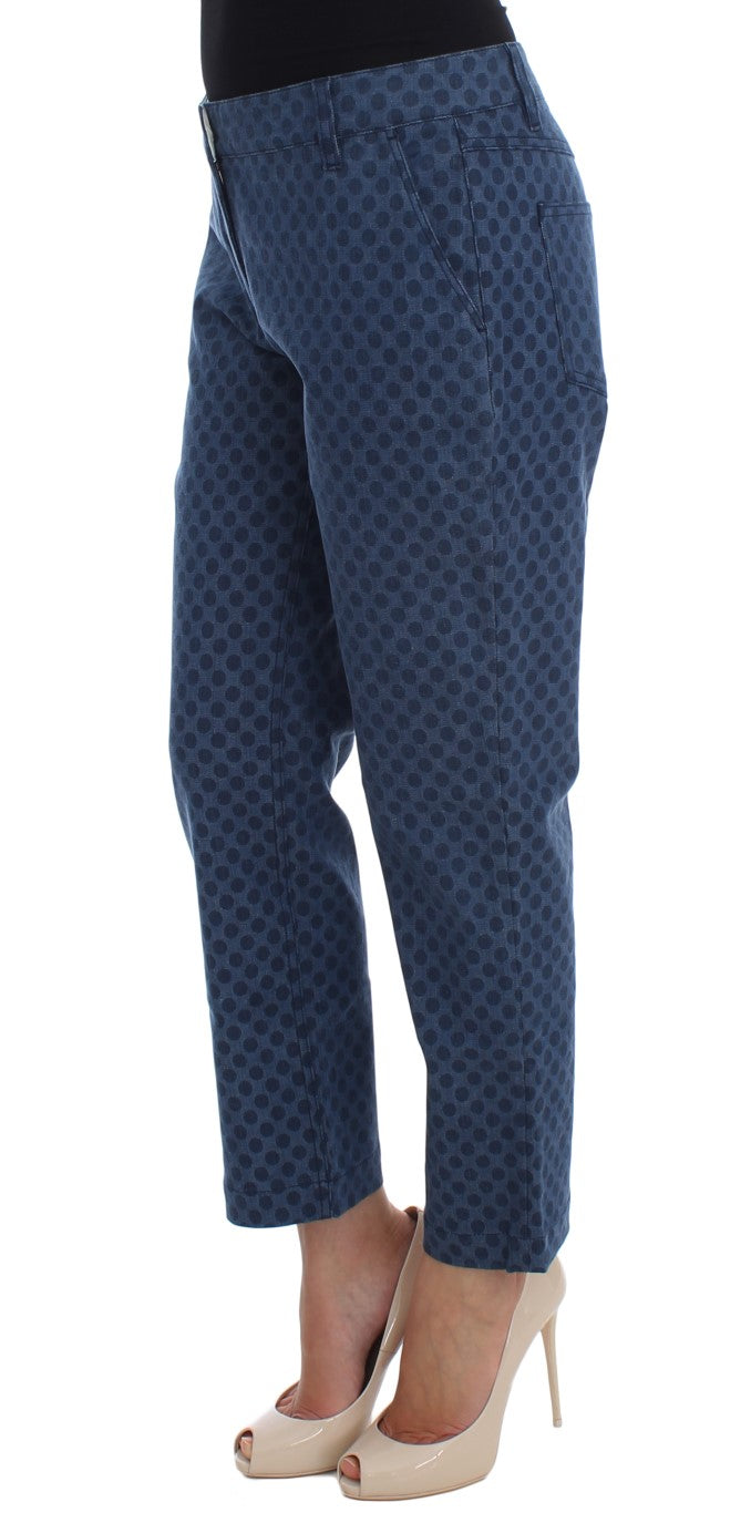 Capri-jeans met stippen en stretch