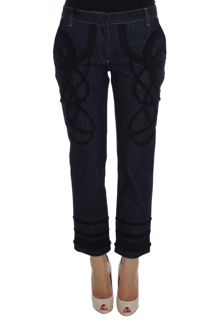 Blauwe denim katoenen CAPRI Torero jeans