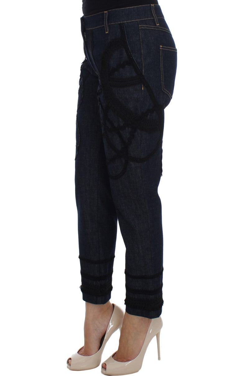 Blauwe denim katoenen CAPRI Torero jeans