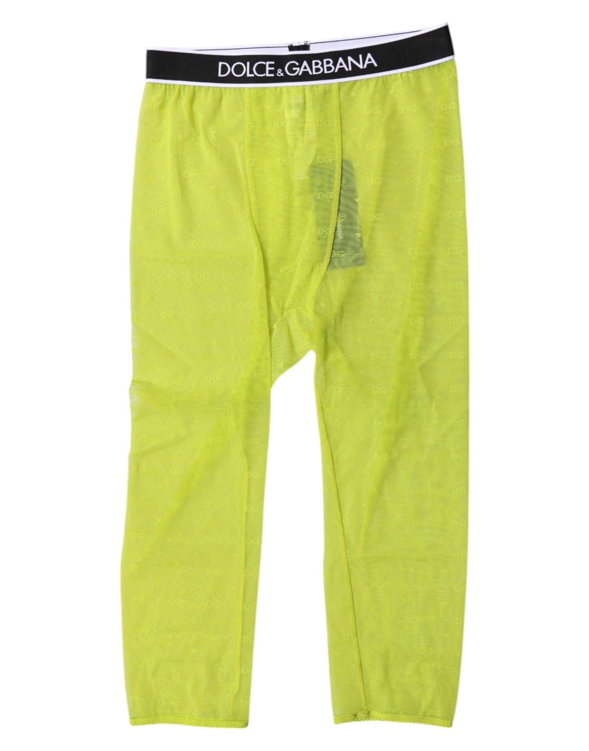 Green DG Logo Nylon Cropped Tights Underwear