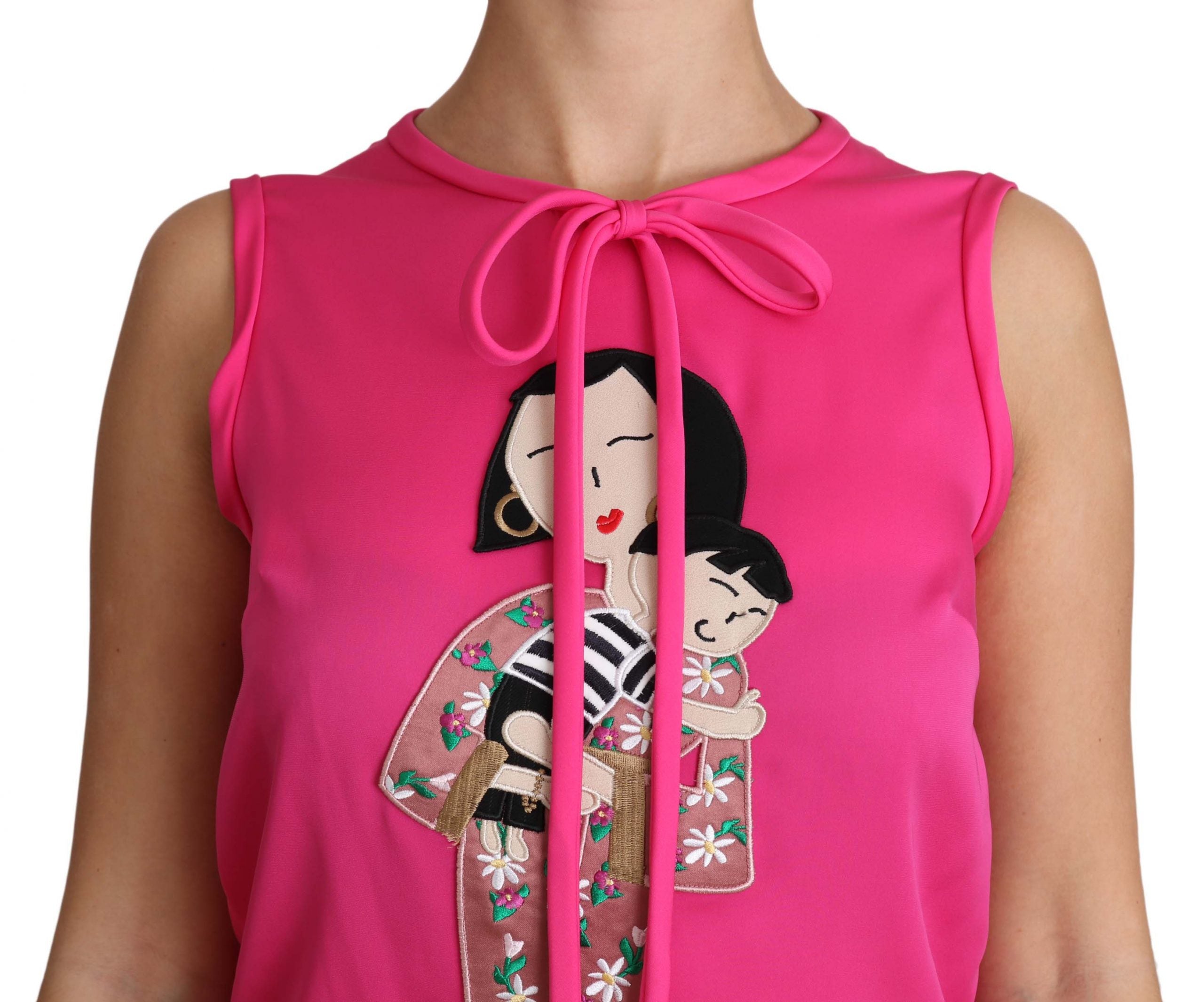 Roze Familie Zijden Tank Mama Blouse Top Shirt