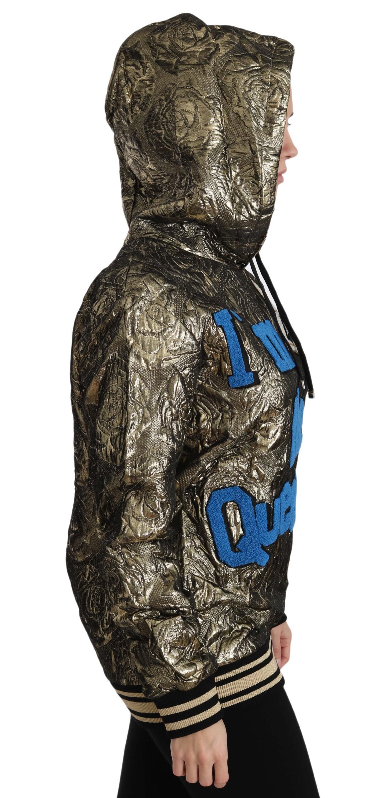 Ik ben de koningin Jaquard gouden sweatshirt hoodie