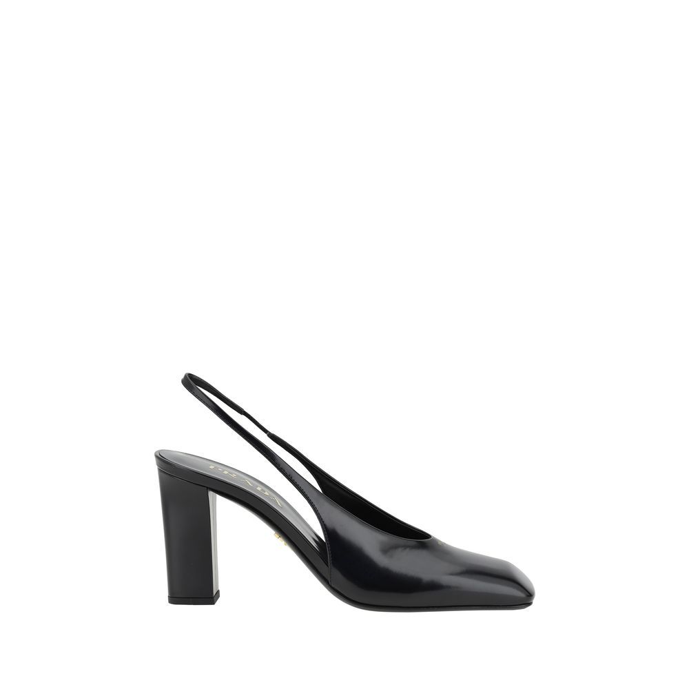 Zwarte kalfsleren pumps