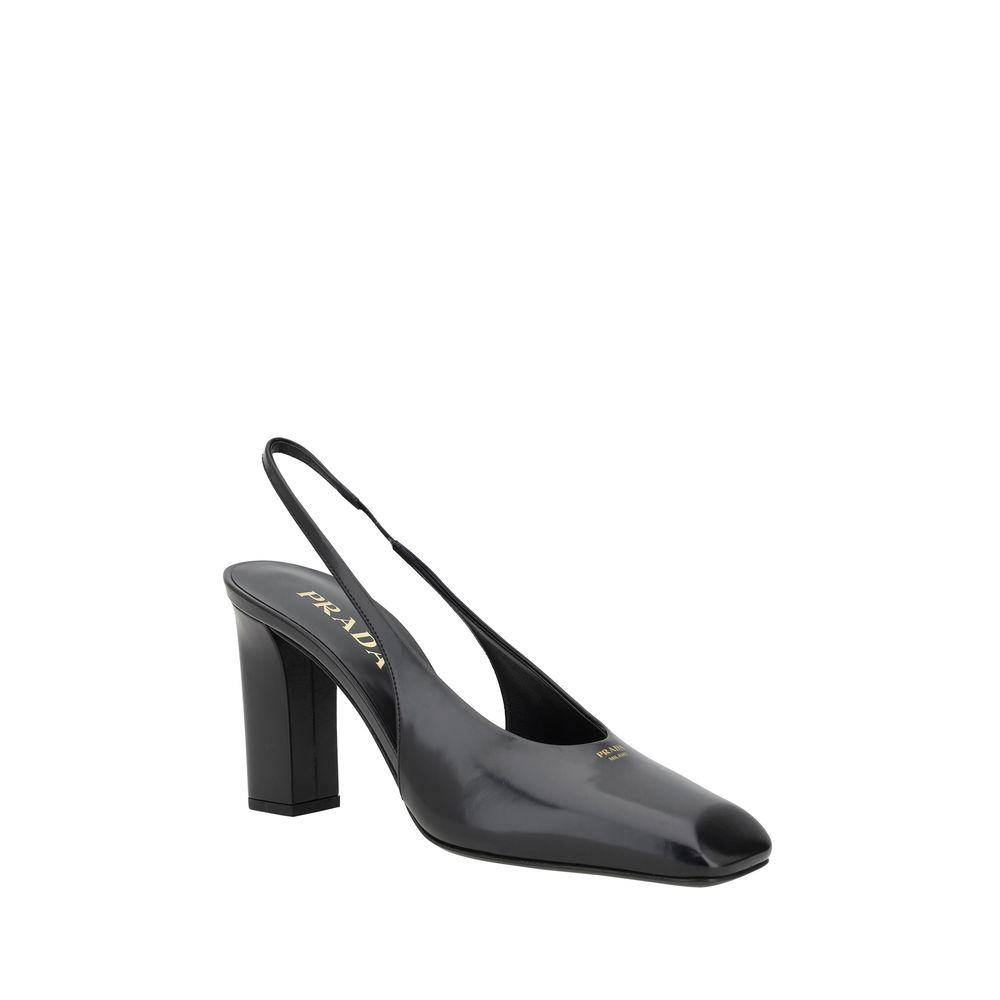Zwarte kalfsleren pumps