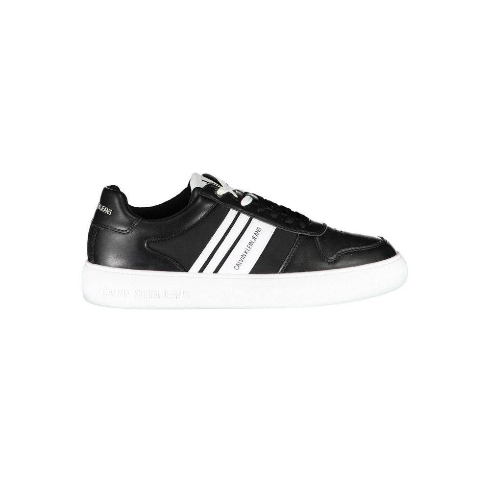 Zwarte polyester herensneaker