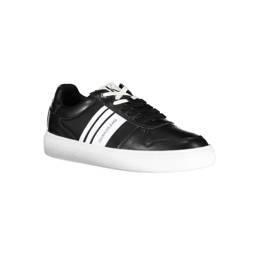 Zwarte polyester herensneaker