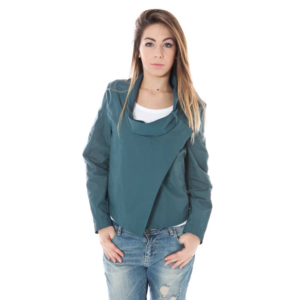 Groene polyamide damesjas