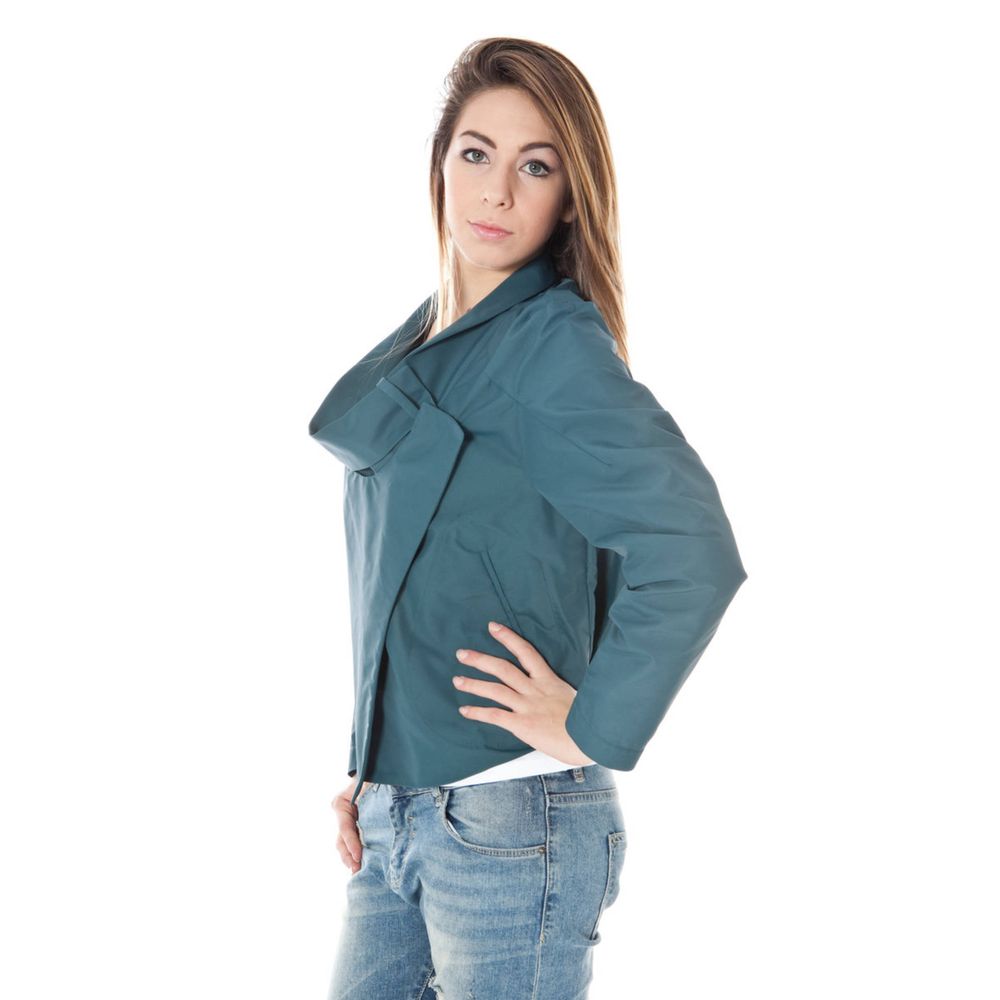 Groene polyamide damesjas