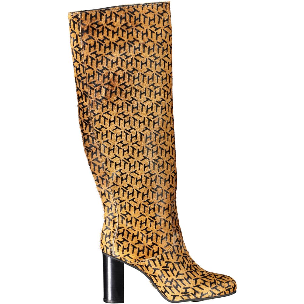 Beige leren dameslaars