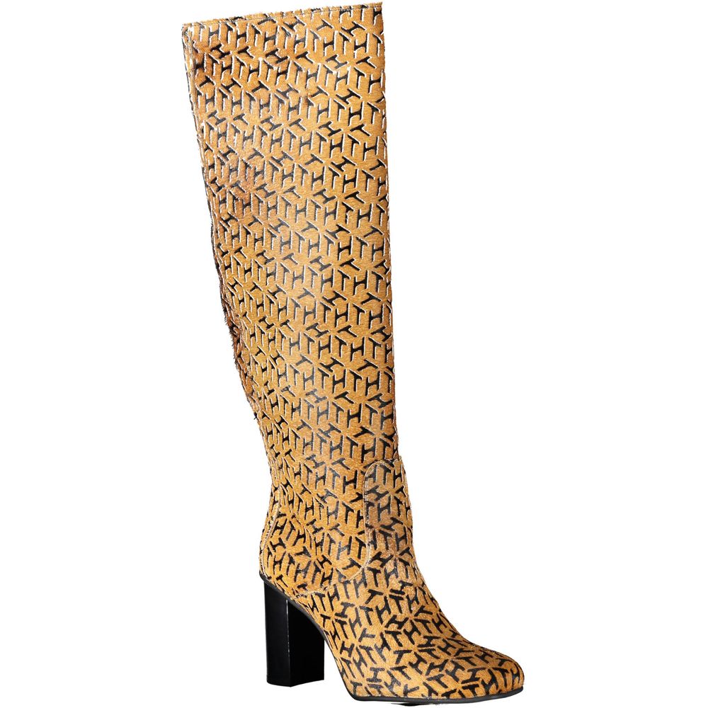 Beige leren dameslaars