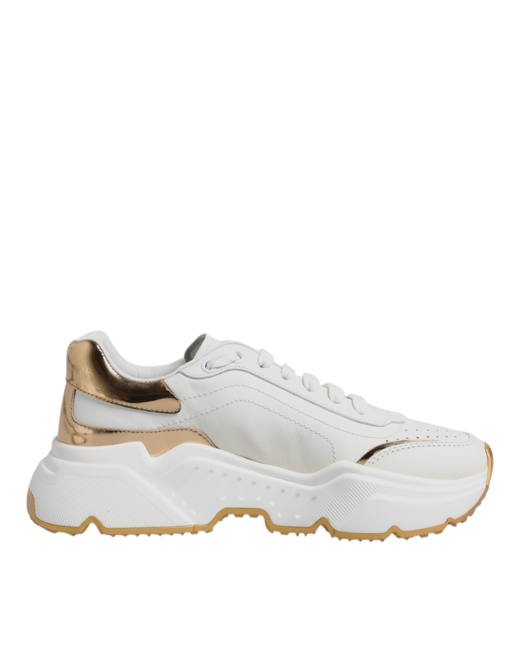 Witte gouden Daymaster lage sneakers