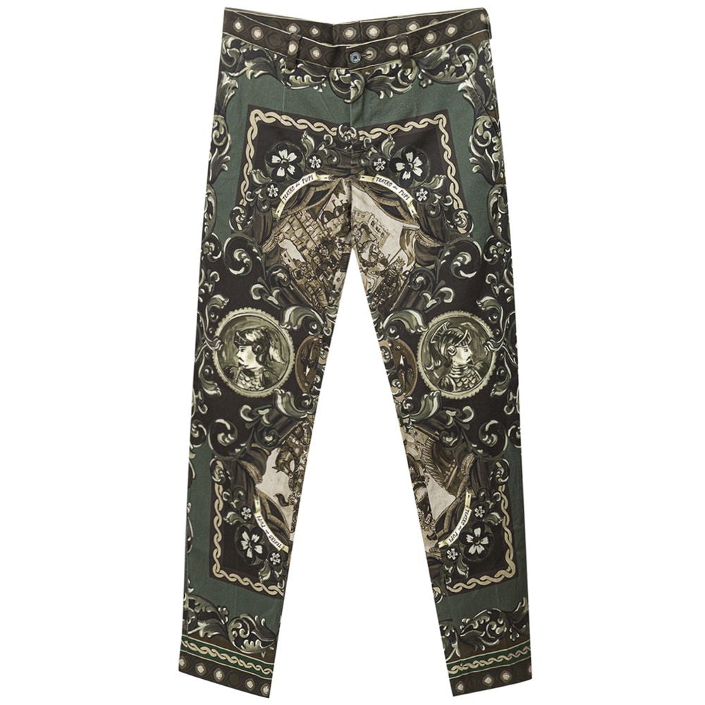 Groene katoenen broek