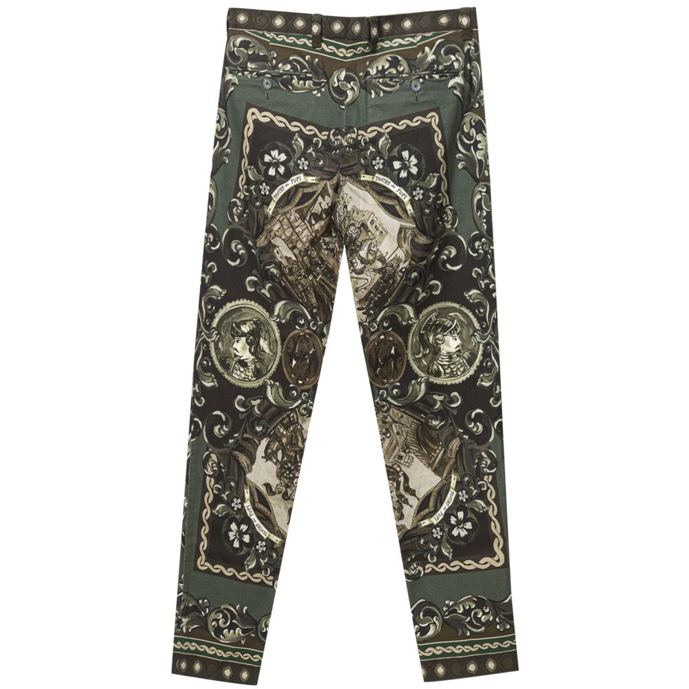 Groene katoenen broek