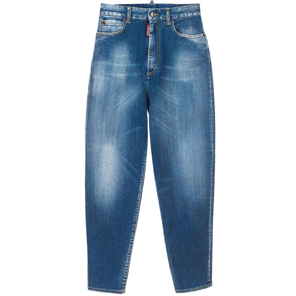 Blauwe katoenen jeans denim