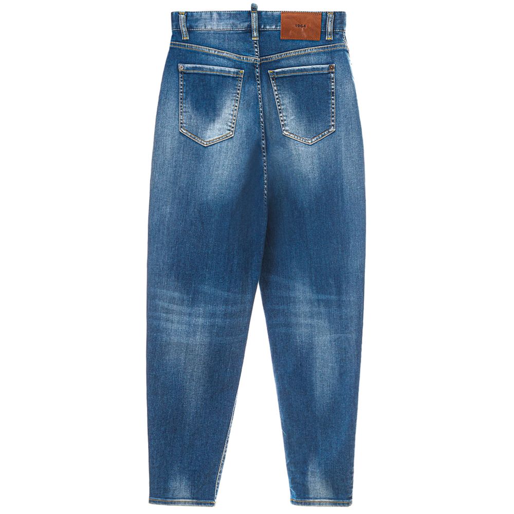 Blauwe katoenen jeans denim