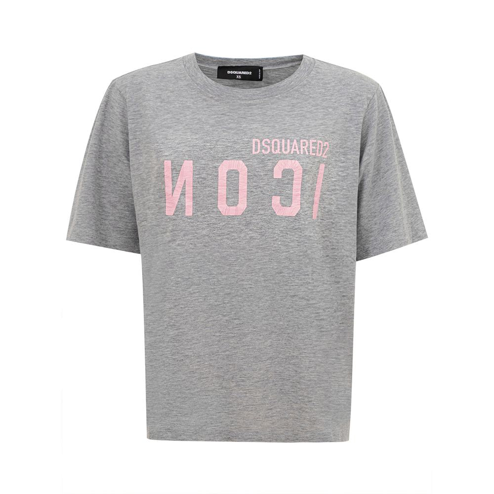 Elegante grijze katoenen top voor dames