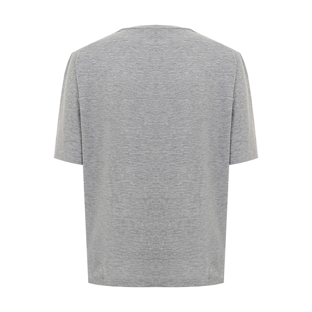 Elegante grijze katoenen top voor dames