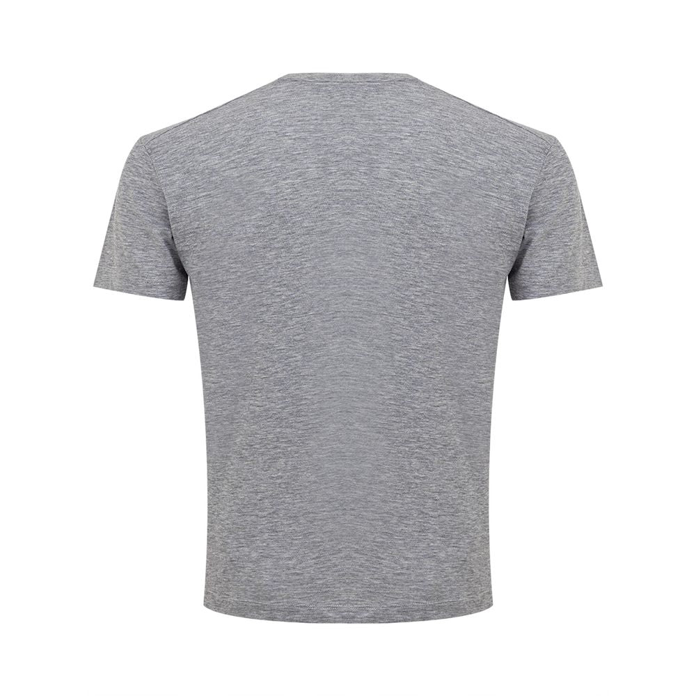 Strak grijs katoenen T-shirt voor stijlvolle mannen