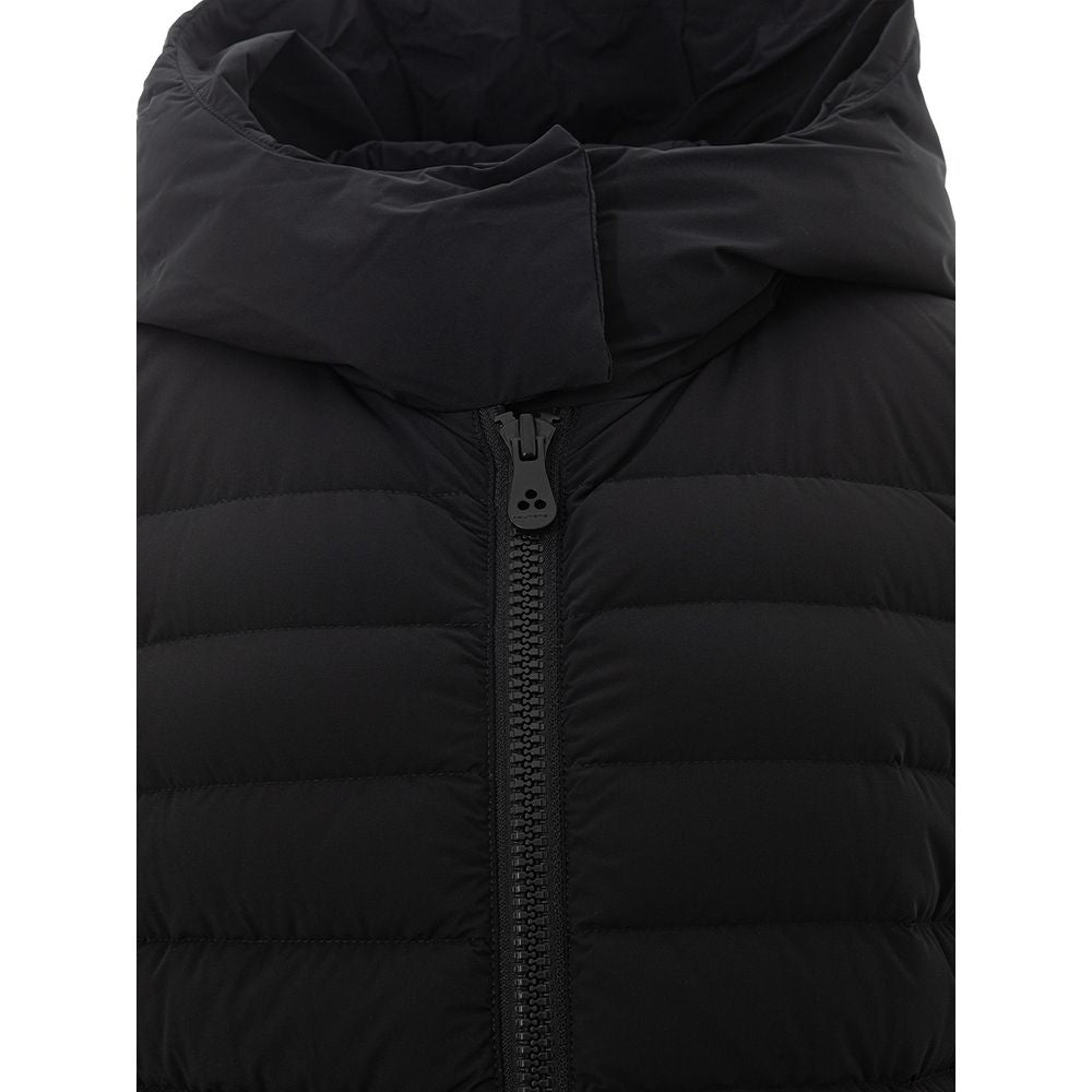 Elegante zwarte polyamide jas voor dames