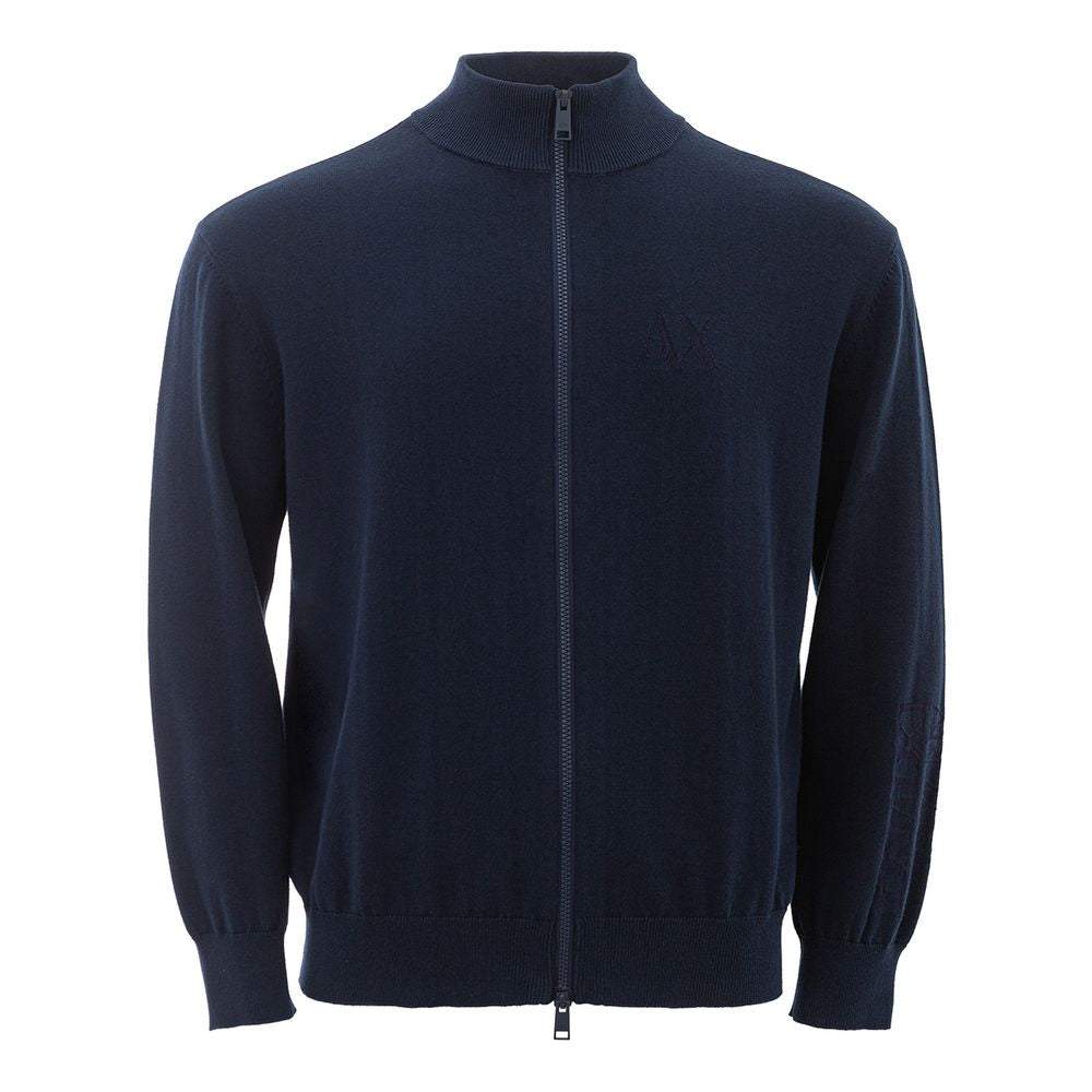 Blauwe katoenen trui