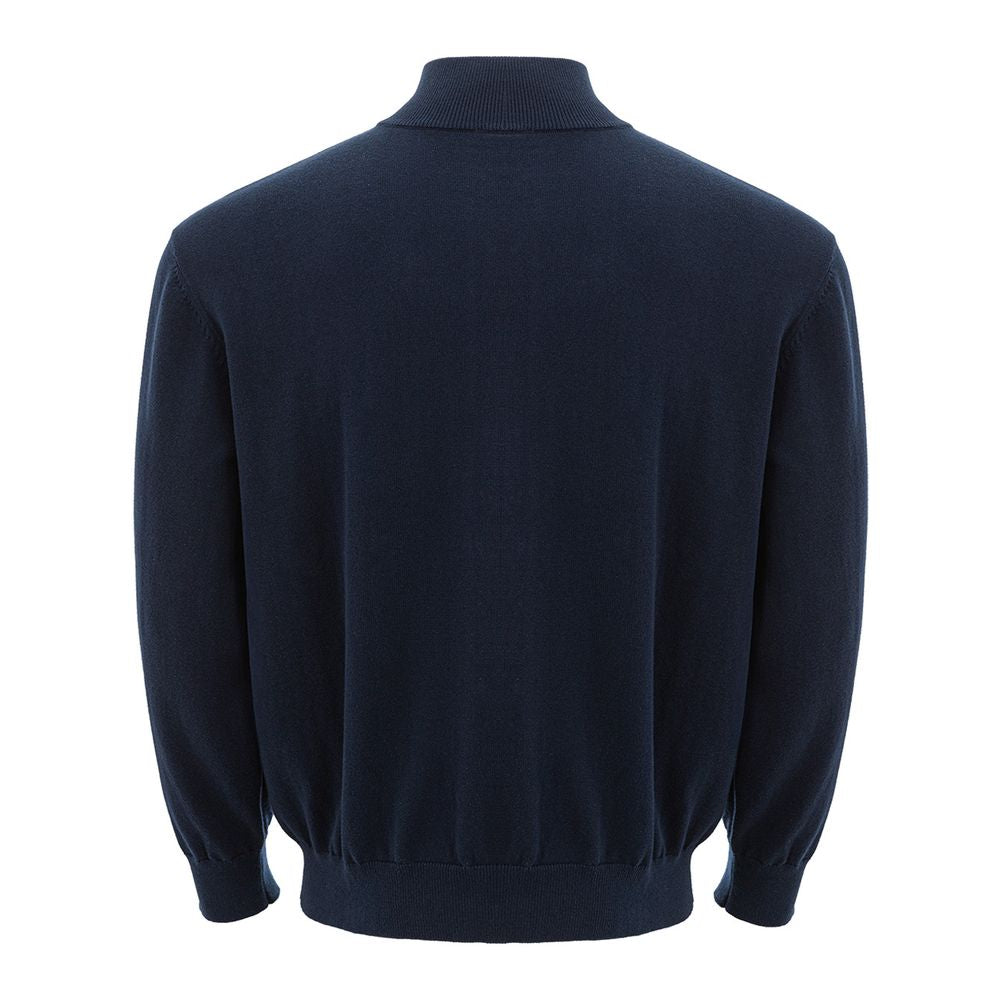 Blauwe katoenen trui