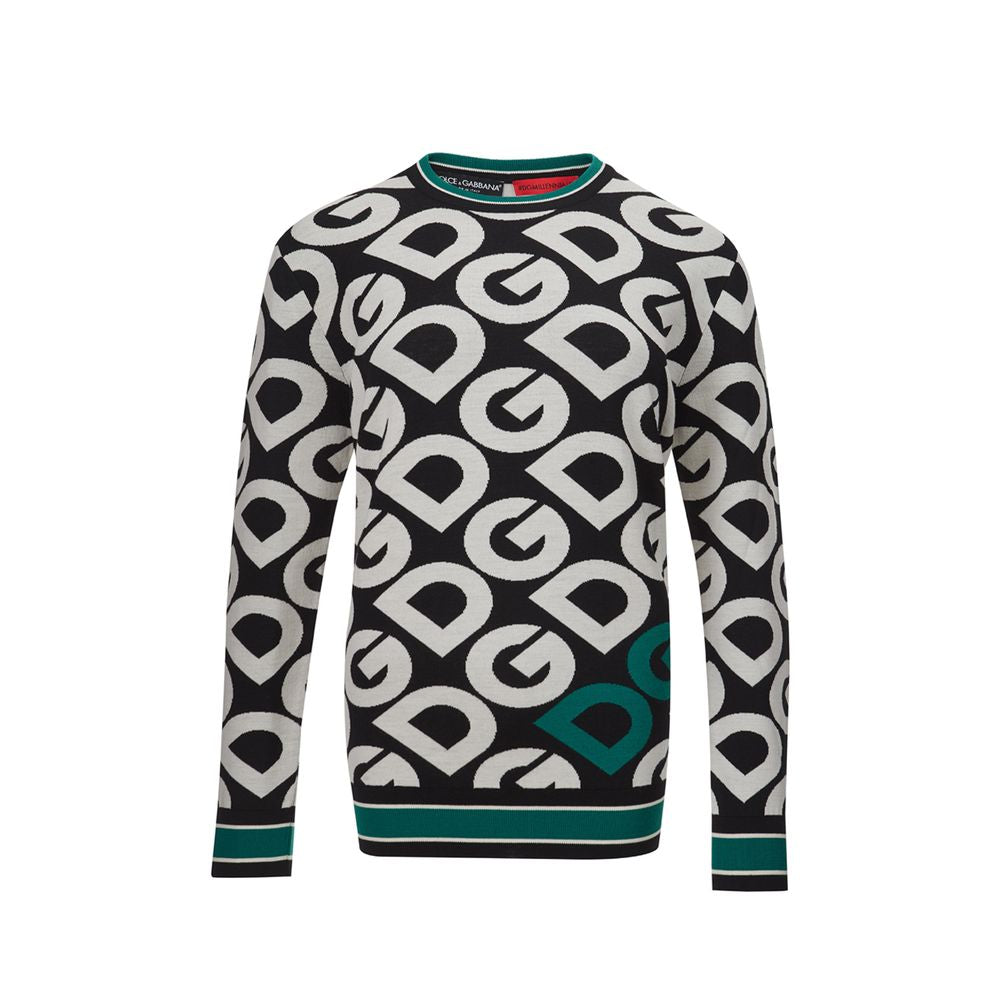 Elegante zwarte katoenen trui voor een verfijnde stijl