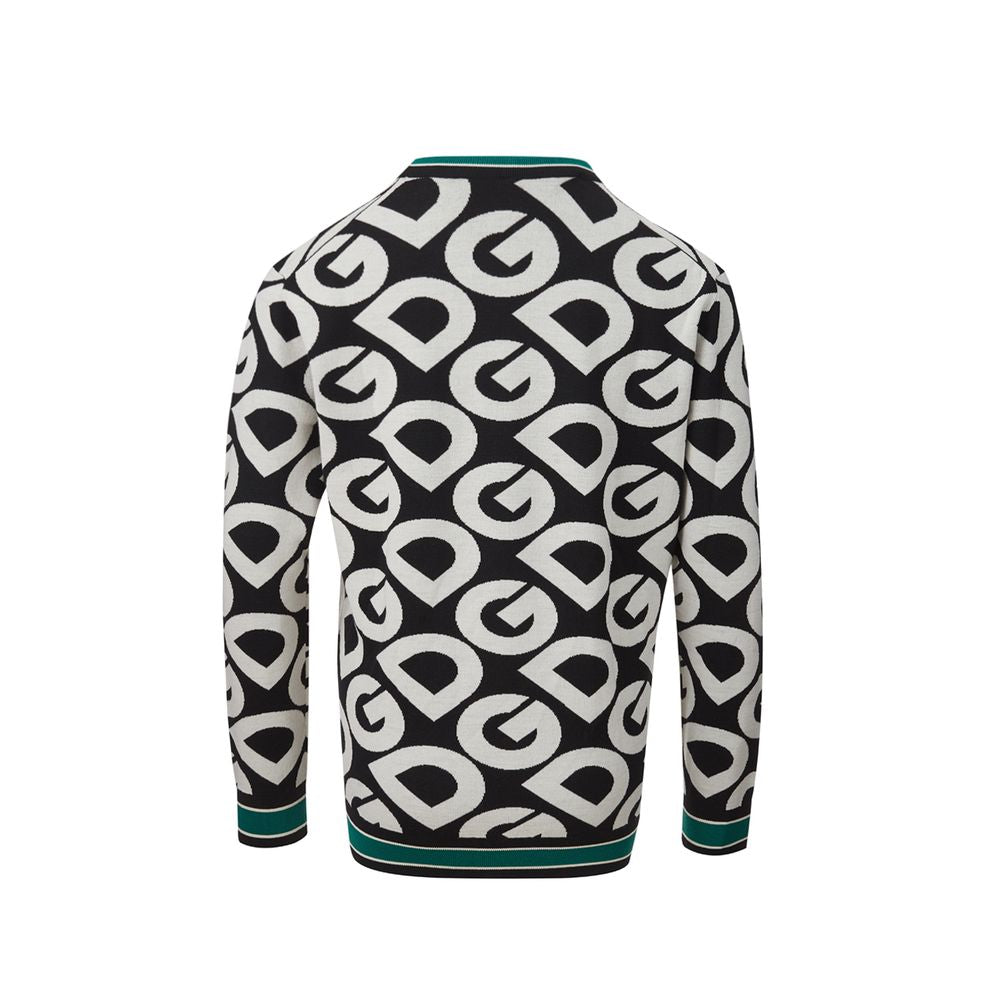 Elegante zwarte katoenen trui voor een verfijnde stijl